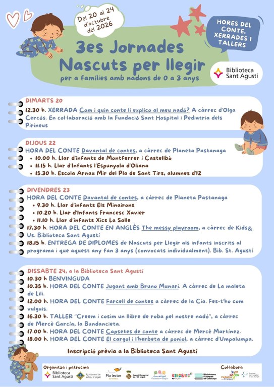 3es Jornades Nascuts per llegir per a famílies amb nadons de 0 a 3 anys ...