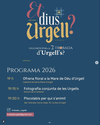 7a trobada d'Urgells, a la Seu d'Urgell