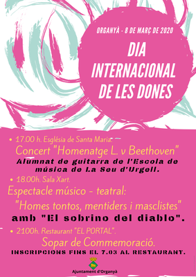 Celebració del Dia Internacional de les dones, a Organyà