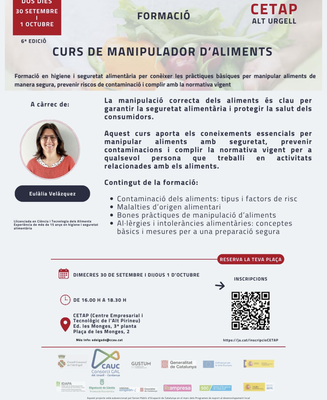 Curs de manipulador d'aliments, a la Seu d'Urgell
