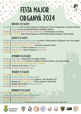 Festa Major d'Organyà