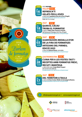Gastromostra: "Cuina per a les festes: tast i receptes amb formatge fresc, recuit i mantega', a càrrec del cuiner Josep Maria Troguet, a la Seu d'Urgell