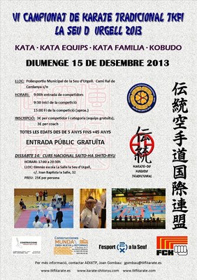 Karate Tradicional - Campionat 2013 cartell