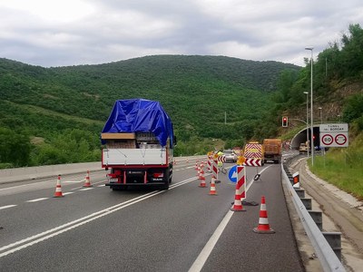Treballs a la carretera N-145 (Foto: arxiu)