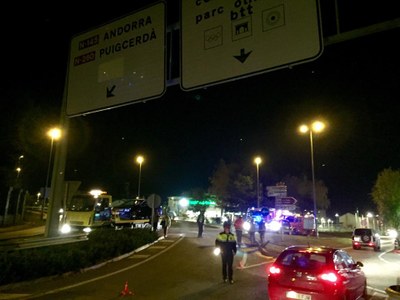 Accident a l'entrada oest de la Seu