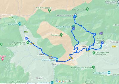 Imatge del Parc Natural del Cadí-Moixeró a Google Maps 