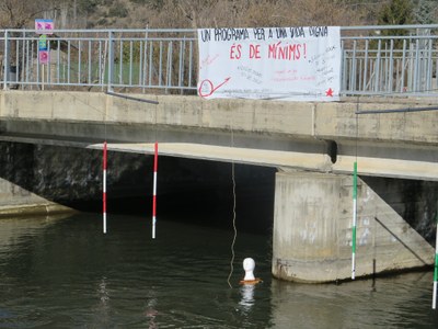 Acció reivindicativa d'Endavant Alt Urgell (Fotos: Endavant Alt Urgell)