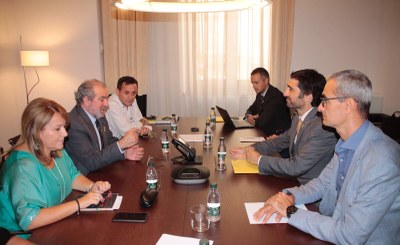 Reunió entre la Generalitat i la Diputació pel desplegament de la fibra òptica (Foto: Diputació de Lleida)