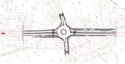 Plànol de construcció de la rotonda de Montferrer (Imatge: Ministeri de Transports)