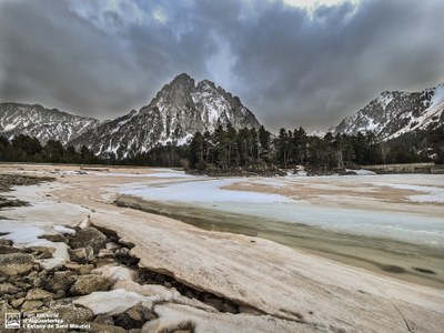 Cinquè premi del XXVIII Concurs de Fotografia del Parc Nacional d'Aigüestortes, 'Catifa sahariana als peus dels Encantats', de Marta Lluvich