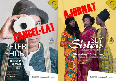 Ajornament o cancel·lació d'actes culturals a la Seu
