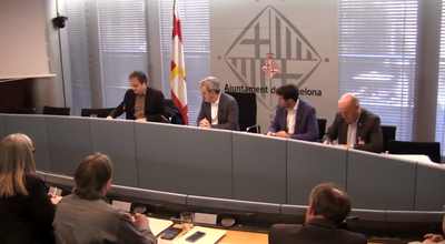 Albert Batalla, durant la compareixença davant la Comissió d'Estudi de la Candidatura Olímpica dels Jocs d'Hivern 2026