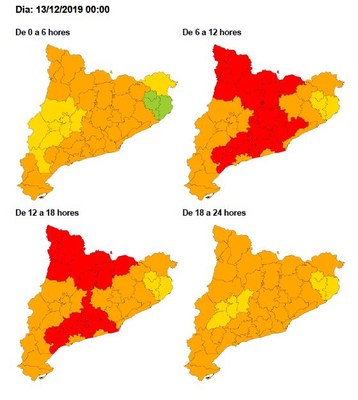 Mapes del vent de divendres 13.12.2019 (SMC)