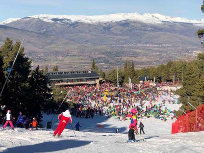 El peu de pista de Masella, ple aquest dissabte passat (Foto: Masella)