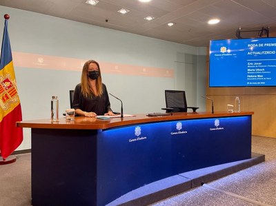 Roda de premsa d'Helena Mas, secretària d'Estat de Salut d'Andorra (Foto: Govern d'Andorra)