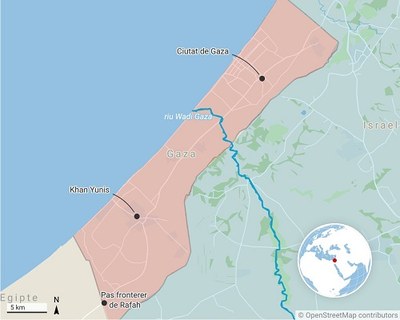 Mapa de Gaza