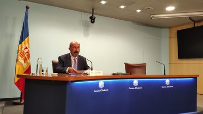 Roda de premsa de Joan Martínez Benazet (Foto: Govern d'Andorra)
