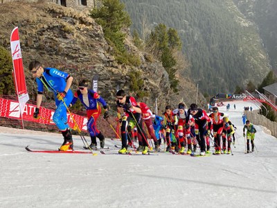 Prova de Vertical Race dels Mundials 2021 d'esquí de muntanya, a Vallnord Pal-Arinsal (Foto: @ComapedrosaWC)