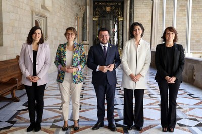Pere Aragonès i Meritxell Serret presenten Anna Vives com a delegada de la Generalitat de Catalunya a Andorra (Foto: Dep. Exteriors)