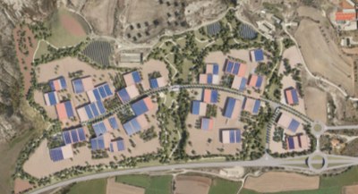 Recreació de l’ordenació de tot el futur sector econòmic d’Organyà (Foto: Gencat)