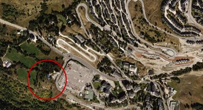 Emplaçament dels futurs habitatges públics a Baqueira (Foto: Gencat)