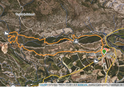 Mapa de la cursa de muntanya l'Embarrancada de Coll de Nargó