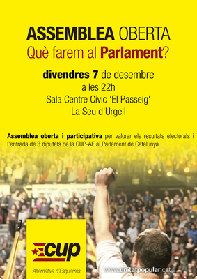 CUP - Cartell assemblea posteleccions 2012