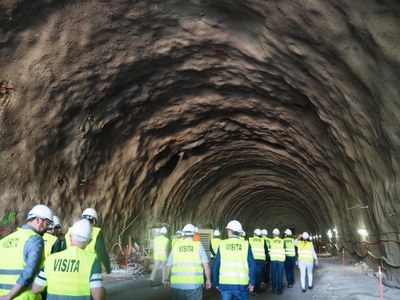 Visita al túnel de Tres Ponts en la trobada dels dos fronts