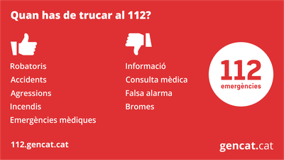 Ús del 112 (Imatge: Gencat)