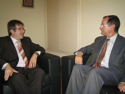 Ausàs, amb l'ambaixador de Portugal a Andorra