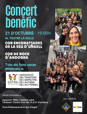 Concert benèfic organitzat per AUTEA Alt Pirineu, al teatre de La Salle La Seu
