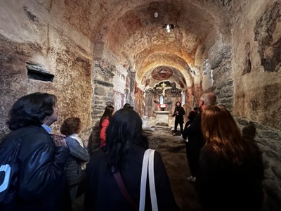 Visita del COPIL a l'església de Sant Romà les Bons, inclosa a la candidatura (Foto: Govern d'Andorra)