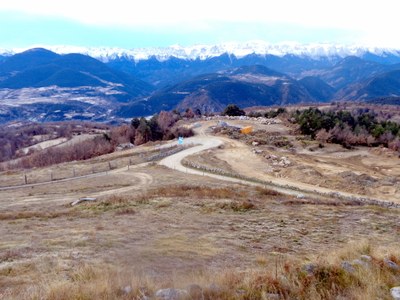 Obres a la carretera d'accés a Lles de Cerdanya (Foto: Diputació de Lleida)