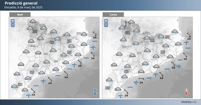 Previsió del MeteoCat per aquest dissabte