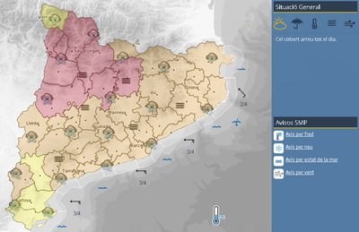 Previsió del Servei Meteorològic per aquest dimecres 28.02.18
