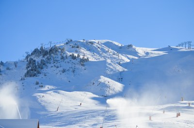 Imatge de l'estació de Baqueira Beret avui dijous (@baqueira_beret)