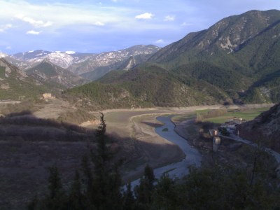 Cua del pantà d'Oliana, a Coll de Nargó