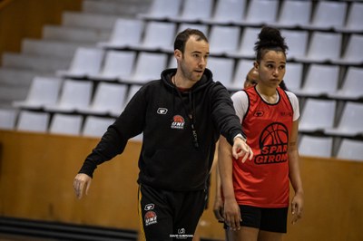 Bernat Canut, en un entrenament de l'Spar Girona (Foto: Uni Girona)