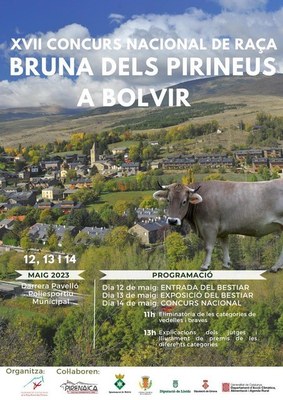 Cartell del XVII Concurs Nacional de Raça Bruna dels Pirineus