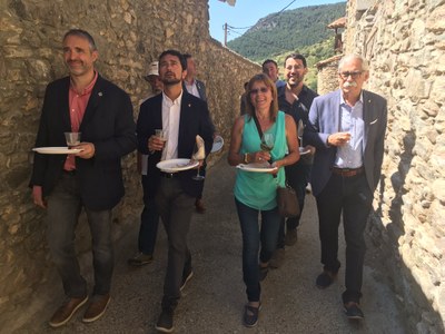 Visita de Damià Calvet a la primera Fira Carcolze