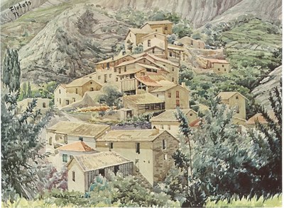 Aquarel·la pintada per Lluís Flotats l'any 1977
