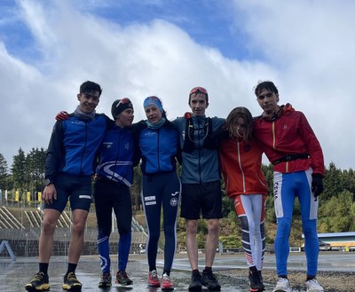 Esportistes de l'equip català de tecnificació d'esquí de fons, en una estada de pretemporada aquest mes passat a Alemanya (Foto: FCEH)
