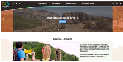 Imatge de la nova pàgina web de Camina Pirineus