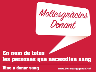 Campanya de donació de sang - Gràcies per ser donant