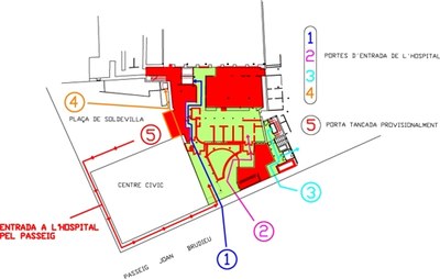 Nou accés provisional Sant Hospital