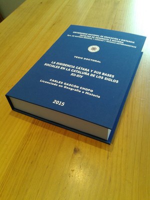 Tesi doctoral de Carles Gascón (Foto: Arxiu Comarcal de l'Alt Urgell)