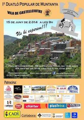 Duatló de Muntanya de Castellciutat 2014 - Cartell
