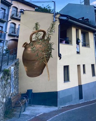 Recreació del mural previst a l'entrada de Castellciutat, al Camí de la Seu