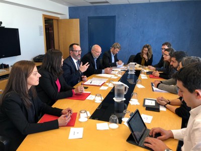 Reunió dels departaments d'Afers Socials dels governs català i andorrà, a Barcelona (Foto: Govern d'Andorra)