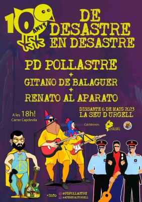 Cartell del concert del 10è aniversari de PD Pollastre